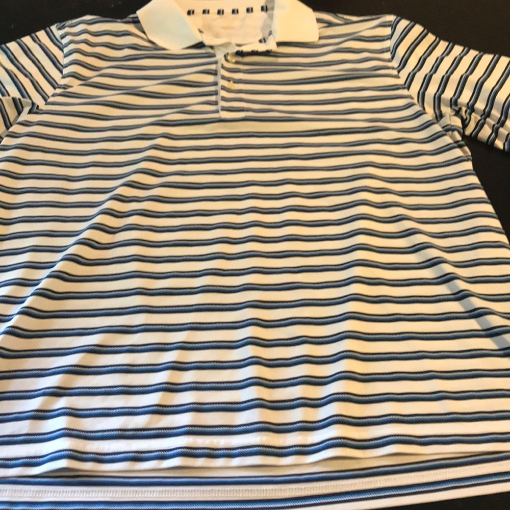 Looks Good Med Nicklaus Striped Golf Shirt 🏌️❤️